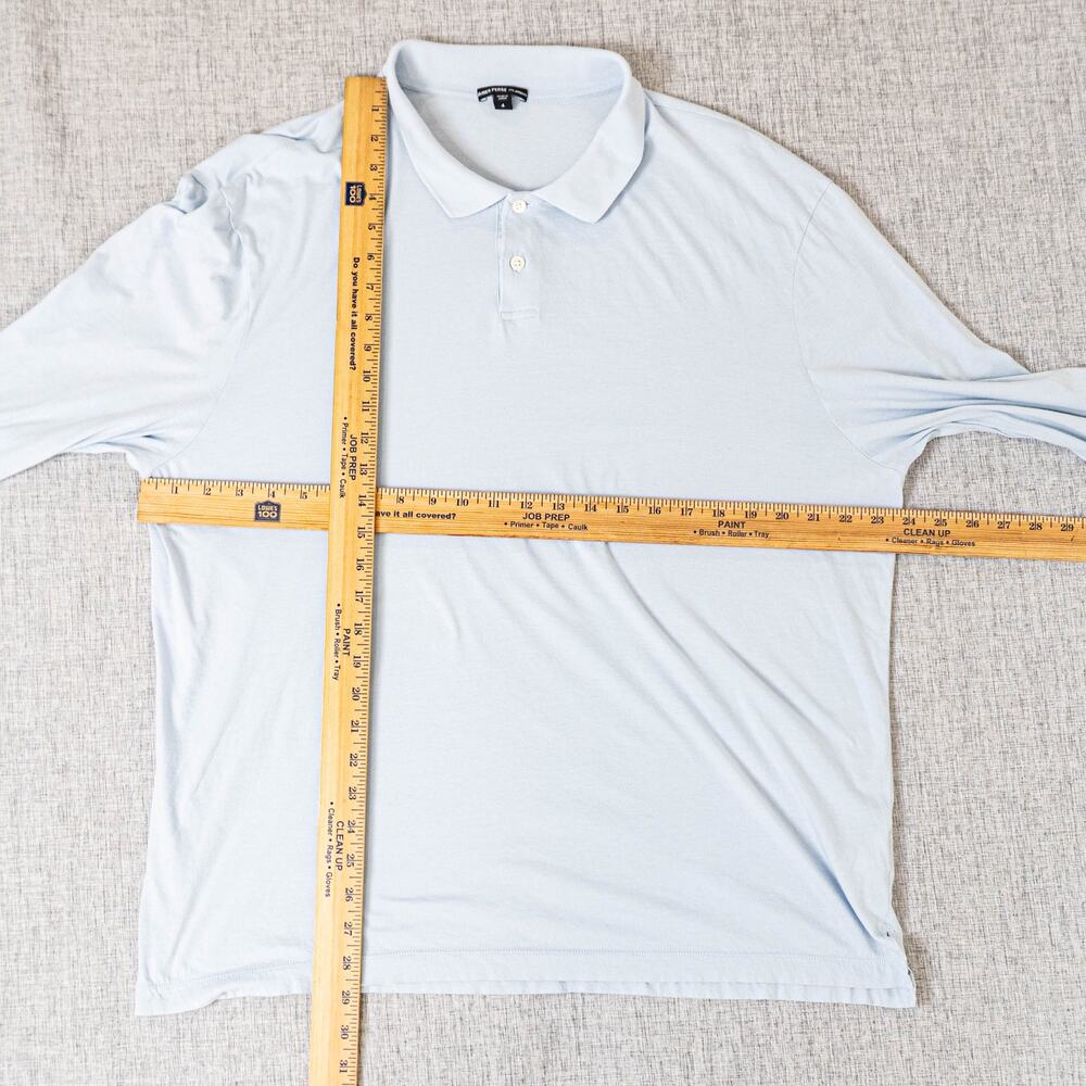 James Perse Los Angeles Luxe Jersey Long Sleeve Polo size 4 - Picture 5 of 8